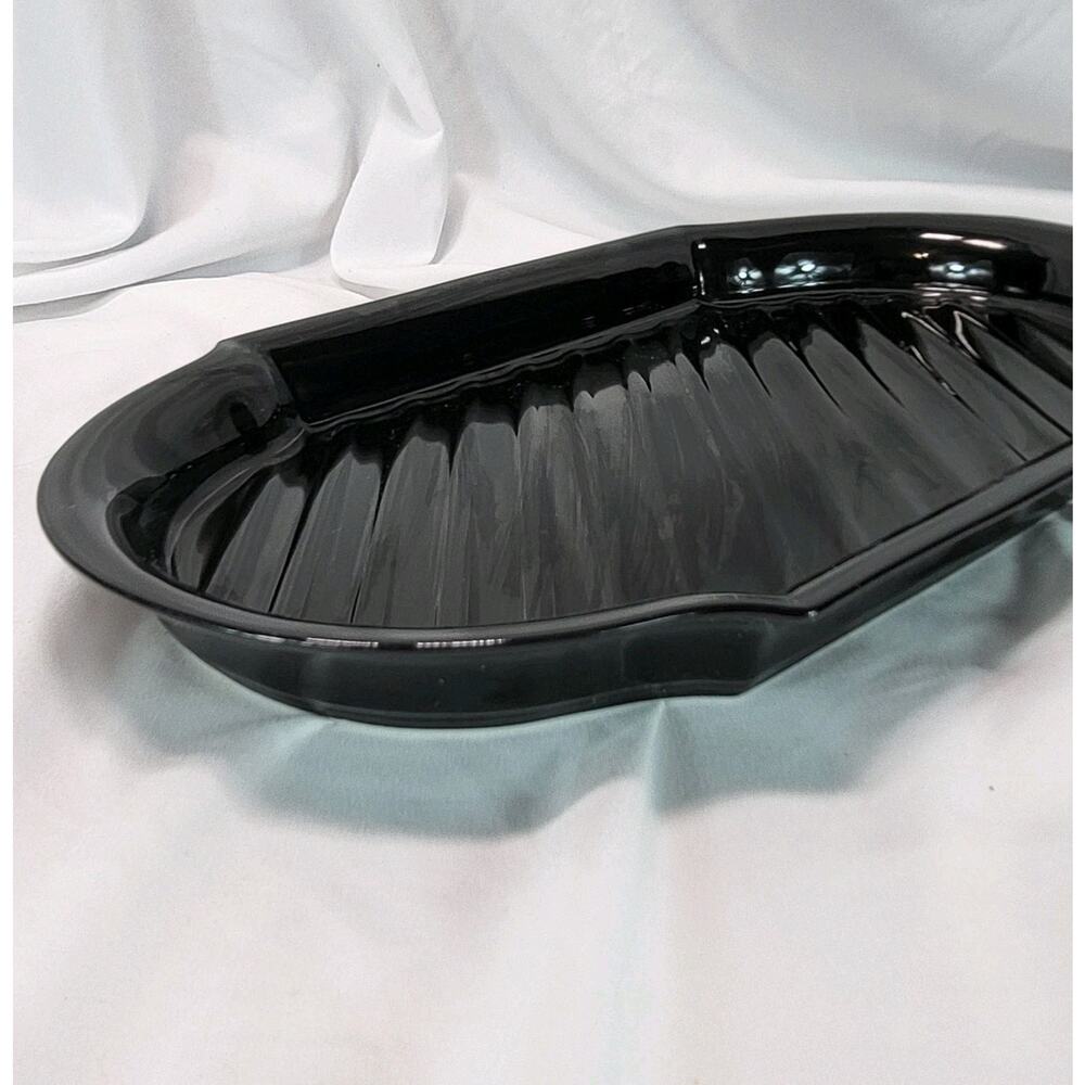 Mikasa Glossy Black Oval 13" Serving Platter Plate Dish Tray - Picture 7 of 10